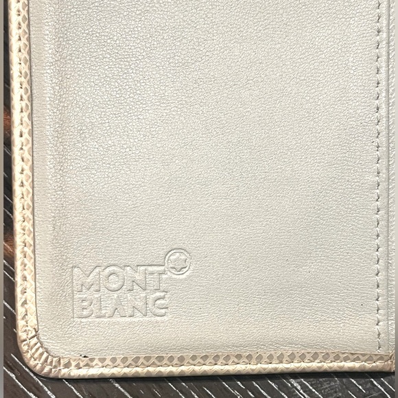 MONTBLANC VINTAGE leather ice white flap card holder RARE - Picture 4 of 12